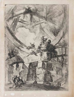 The Giant Wheel - Etching by Giovan B. Piranesi - 1749/1758