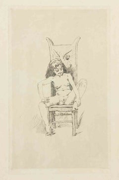 Puberté - Etching by Félicien Rops - 1880s