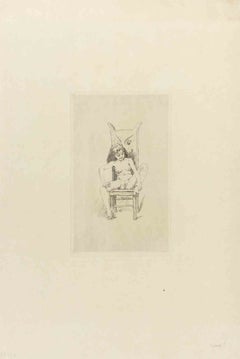 Puberté - Etching by Félicien Rops - 1880s