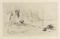 Juillet (July) - Etching by Félicien Rops - 1880s