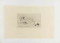 Juillet (July) - Etching by Félicien Rops - 1880s