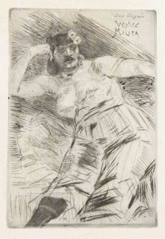 Venus Militia - Etching by Félicien Rops - 1880s