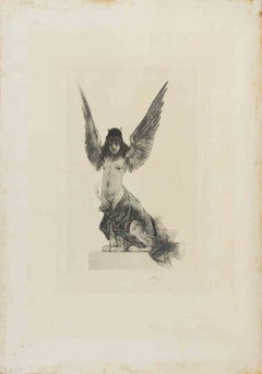 Le Sphinx - Etching by Félicien Rops - 1880s