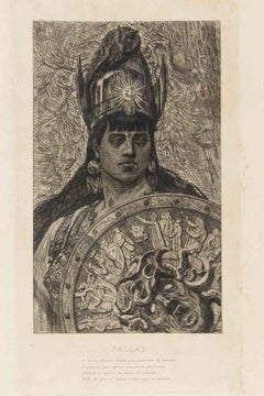 Pallas - Etching by Félicien Rops - 1874