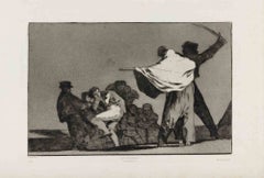 Que Guerrero! - Etching by Francisco Goya, Modern Style, 1877