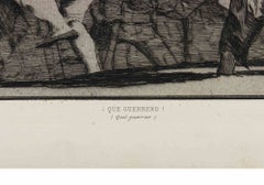 Que Guerrero! - Etching by Francisco Goya, Modern Style, 1877