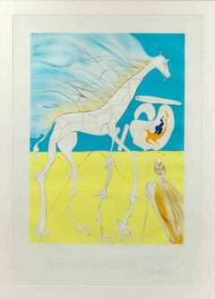 La Giraffe Saturnienne - Etching attr. to Salvador Dalí - 1974