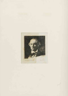 Portrait of Charles Baudelaire - Etching by Edouard Manet - 1868