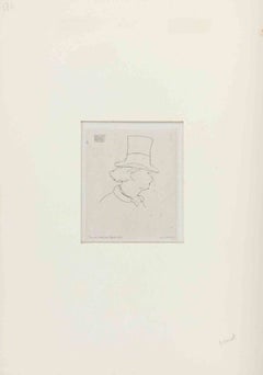 Baudelaire im Profil mit Hut – Radierung von Édouard Manet – 1869