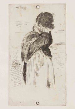 La Petite Fille - Etching by Edouard Manet - 1861