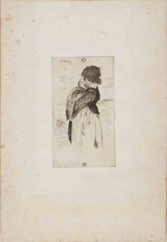 La Petite Fille - Etching by Edouard Manet - 1861