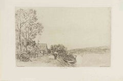 Bords du Loing (Banks of the Loing) - Etching by Alfred Sisley - 1890