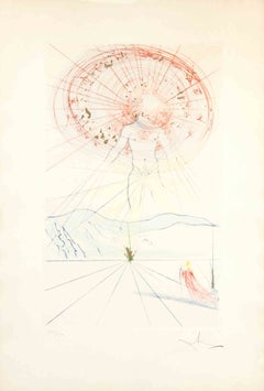 Lo sposo balza sulla montagna - Incisione attribuita a Salvador Dalí - 1971