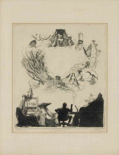 Daydreams - Etching by Sheldon Fink - 1965