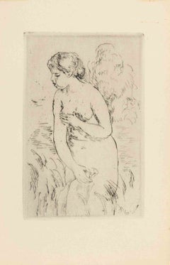 Baigneuse debout, à mi-jambes - Etching by Pierre Auguste Renoir - 1910s