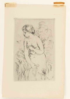 Baigneuse debout, à mi-jambes - Etching by Pierre Auguste Renoir - 1910s
