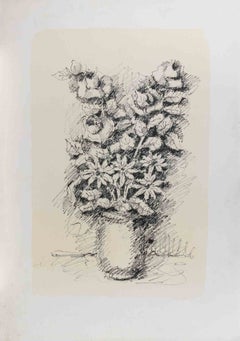 Vase of Flowers - Lithograph by Franco Marzilli - 1990s