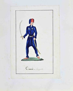 Ciausc - Drawing by Jean-Baptiste Barla - 1840