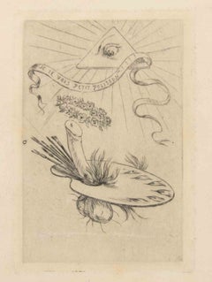 La Peinture Erotique - Etching by Félicien Rops - 1880s