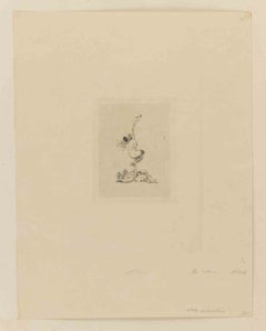 La Vrille - Etching by Félicien Rops - 1880s