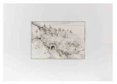 Countryside - Etching by Giovanni Gromo - 1980s