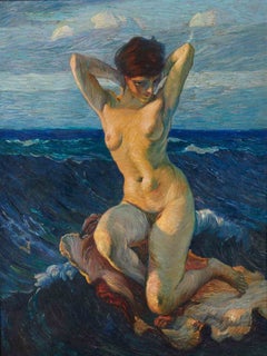 The Pearl (after Ettore Tito) - Oil Paint by Giuseppe Rivaroli - 1920s