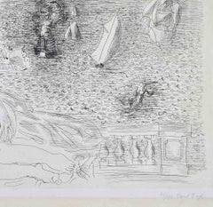 « Baigneuse devant la mer » - Gravure de Raoul Dufy - vers 1929