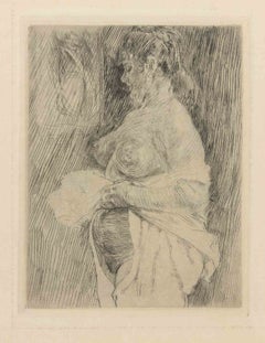 Le Major est si Difficile - Etching by Félicien Rops - 1884