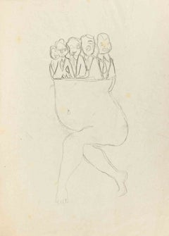 The Electorate, Black Marker, Modern Style, Signed, 1952, Unframed