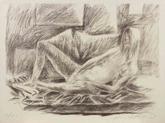 Reclined Figure - Lithograph by Pericle Fazzini - 1970s