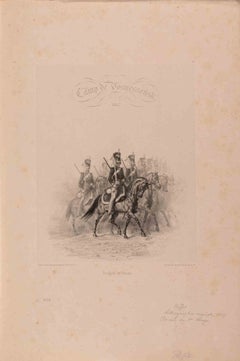 Dragons de Kasan - Lithograph by Auguste Raffet - 1837