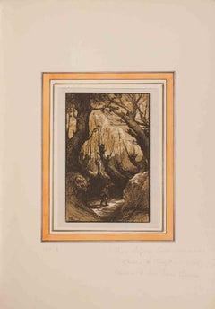 Chemin de Tusculum - Incisione di Henri Lefebvre - Fine del XIX secolo