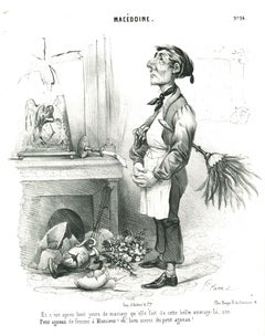 MACÉDOINE, No. 24 - Lithograph By Henri Daniel Plattel - Mid 19th Century