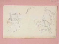Classical Studies (recto)... - Drawing by Isidore Pils - Mid-19th Century