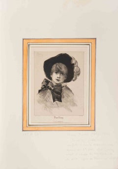 Darling- Etching by Henri Boutet - 1882
