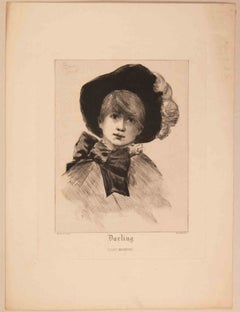 Darling- Etching by Henri Boutet - 1882