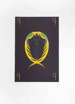 Letter Q - Lithograph and Screen Print by Erté - 1977