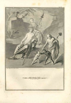 The Game of Angels and Satyrs - Etching by Pietro Campana - 18th Century