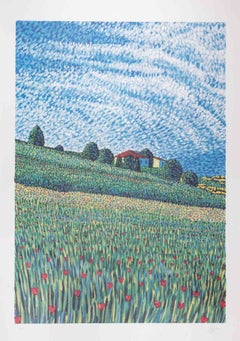 Countryside - Lithograph by Lucio Rofrano - 1990s