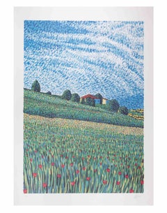 Countryside - Lithograph by Lucio Rofrano - 1990s