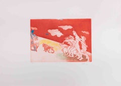 Swimmers - Etching by Ennio Calabria - 1990s
