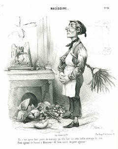 MACÉDOINE, No. 24 - Lithograph By Henri Daniel Plattel - Mid 19th Century