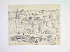 Veduta di Sasnères - Disegno di Suzanne Tourte - 1942