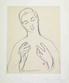 Portrait of Woman - Drawing by Suzanne Tourte - 1940s