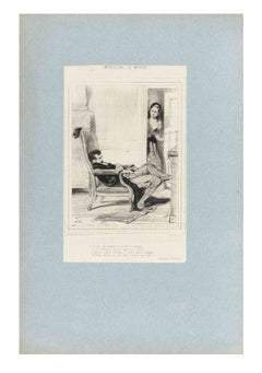 Impressions de Ménage - Lithograph By Paul Gavarni - 19th Century