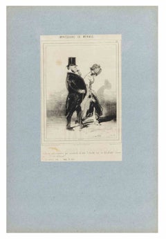 Impressions de Ménage - Lithograph By Paul Gavarni - 19th Century