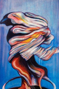 Figura I Cercle - Acryilic Paint by Jésus Moncada - 1970s