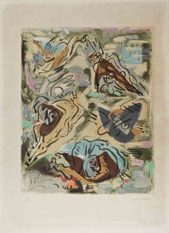 Composizione, litografia, firmata, tiratura di 150+XXX, 1971