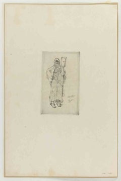 Algerierin mit einem Krug (Sidi-Okba) – Radierung von Félicien Rops – 1888