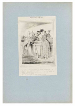 Impressions de Ménage - Plate 15 - Lithograph By Paul Gavarni - Mid-19th Century